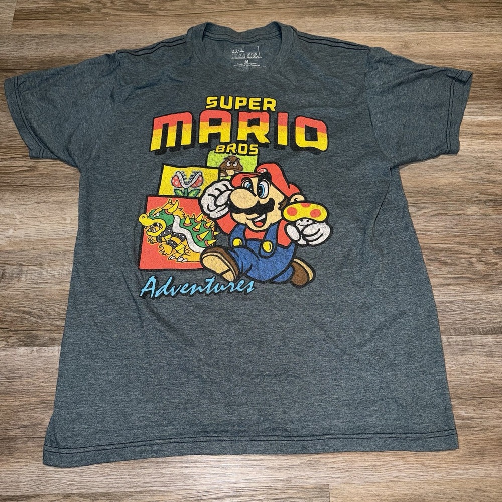 Super Mario Bros Adventures Retro Shirt Mens Medium Nintendo